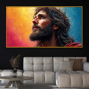 Jesus Christ Floating Frame Crystal Wall Painting