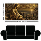 Jesus Christ Jerusalem Sunset Metallic Look 3D Canvas Wall Painting