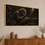 Jesus Christ Praying in Gethsemane Metallic Look 3D Canvas Wall Painting