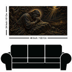 Jesus Christ Praying in Gethsemane Metallic Look 3D Canvas Wall Painting