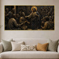 Jesus Christ Preaching to His Followers Metallic Look 3D Canvas Wall Painting