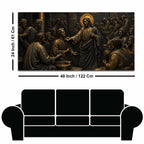 Jesus Christ Preaching to His Followers Metallic Look 3D Canvas Wall Painting