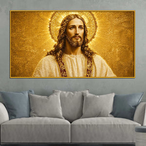 Jesus Christ Spiritual Floating Frame Crystal Wall Painting
