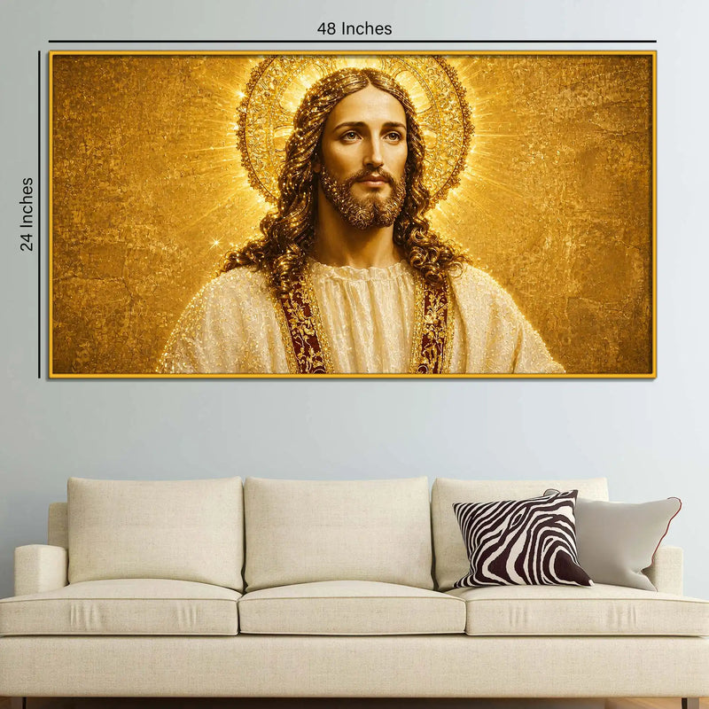 Jesus Christ Spiritual Floating Frame Crystal Wall Painting