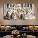 Jesus Christ with Twelve Disciples Last Supper 3D Canvas Wall Painting