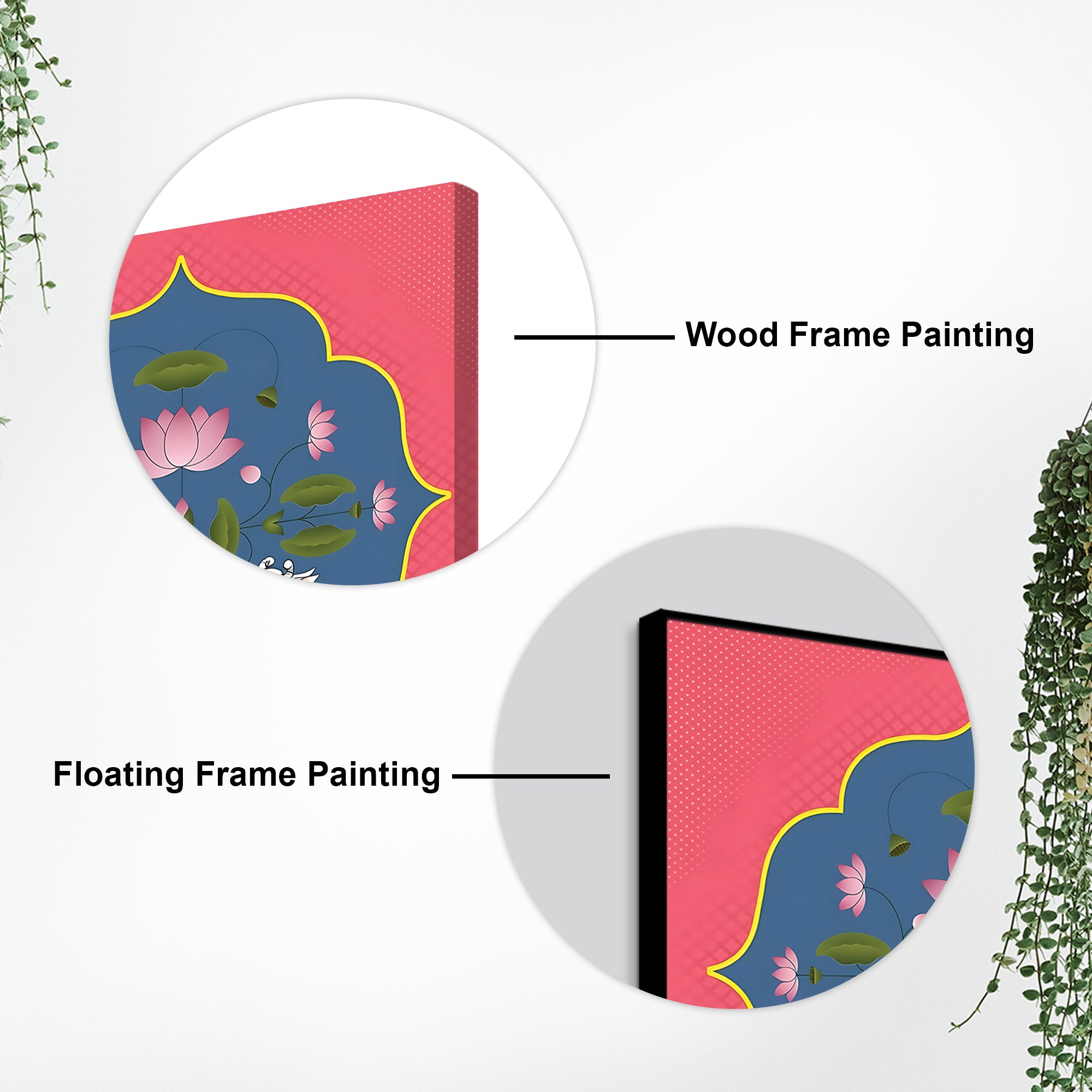 Kamdhenu Cow Pair Pichwai Painting | Hindu Spiritual Home Décor