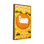 Kamdhenu Cow Pichwai Canvas Painting | Traditional Indian Wall Art