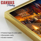 Kashi Ganga River Night View Canvas wall Painting