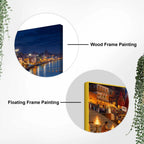 Kashi Ganga River Night View Canvas wall Painting