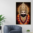 Khatu Shyam Ji Sacred Devotional Canvas Wall Painting | Spiritual Home Decor