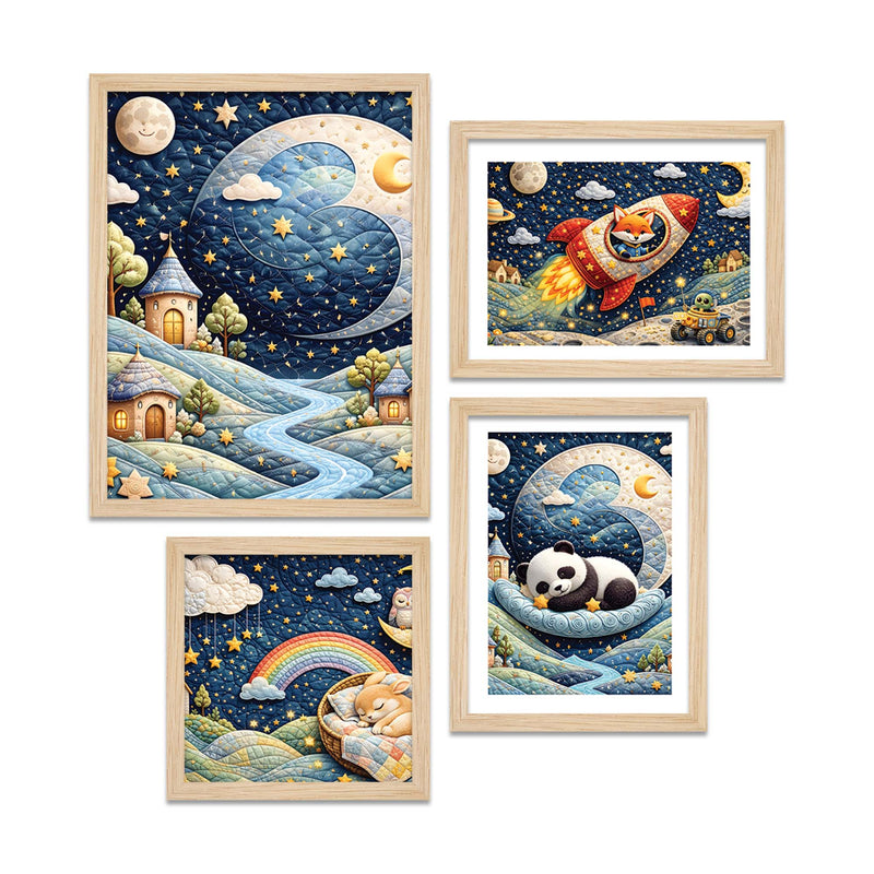 Kids Fantasy Wall Frame Set of Four