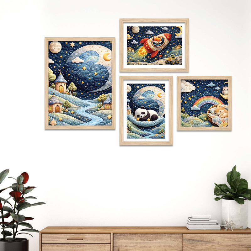 Kids Fantasy Wall Frame Set of Four