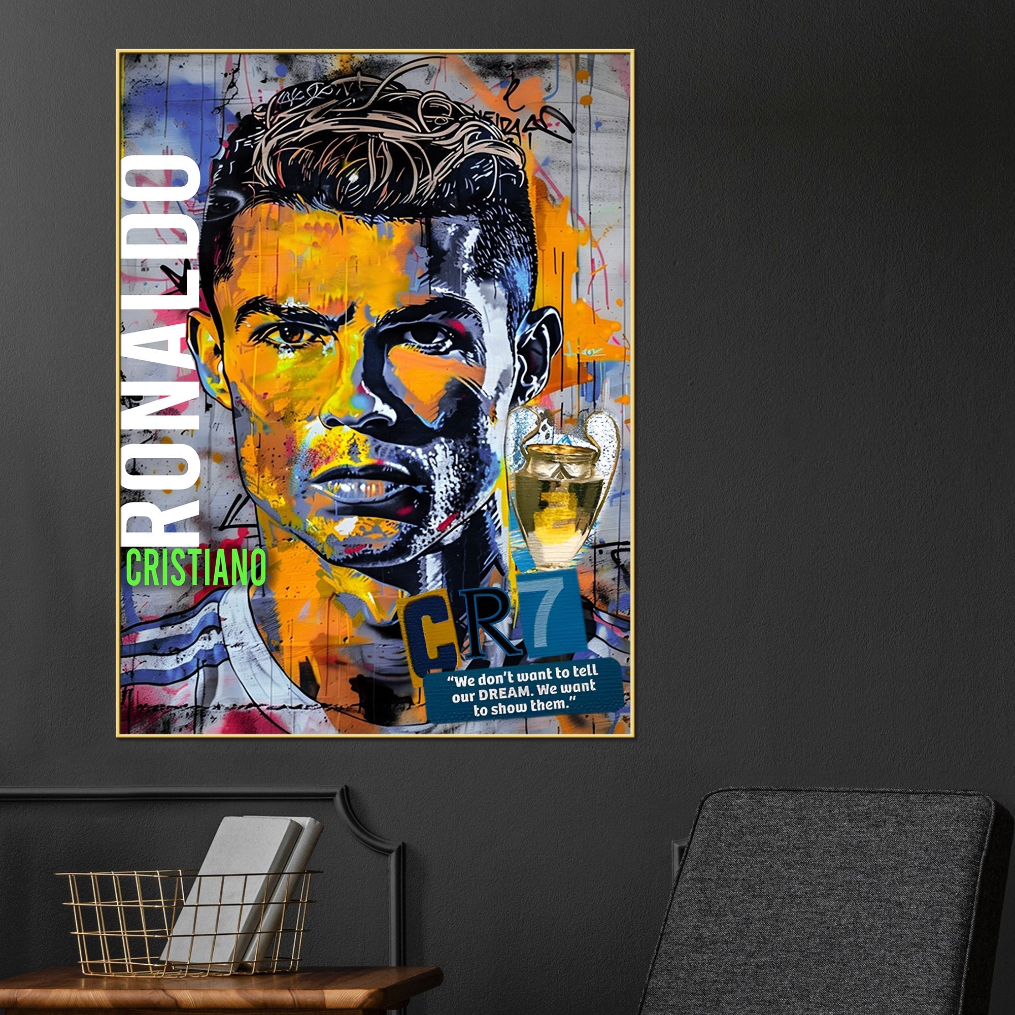 King Without Crown CR7 Cotton Canvas Wall Painting