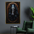 Knight Stallion Horse Framed Crystal Glass Painting