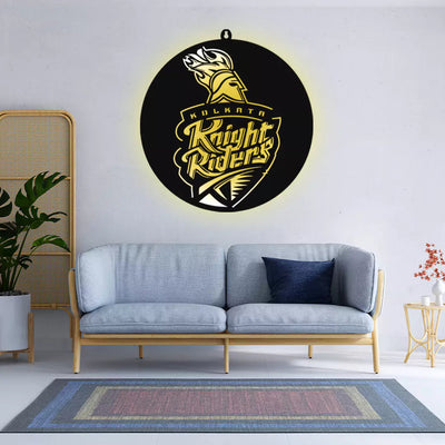 Kolkata Knight Riders KKR LED Wall Art Light for Cricket Fan Wall Decor