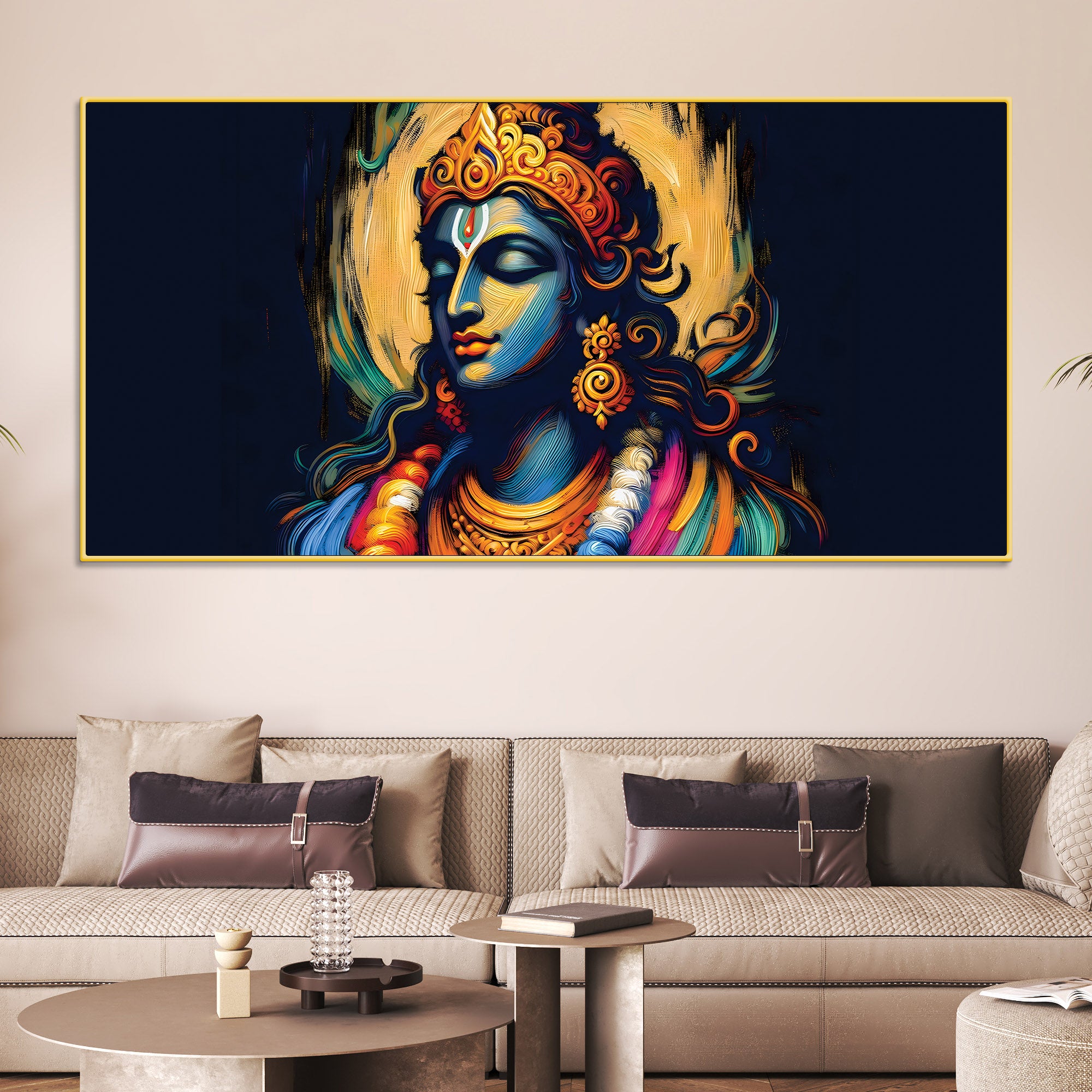 Krishna Calm Face Spiritual Painting