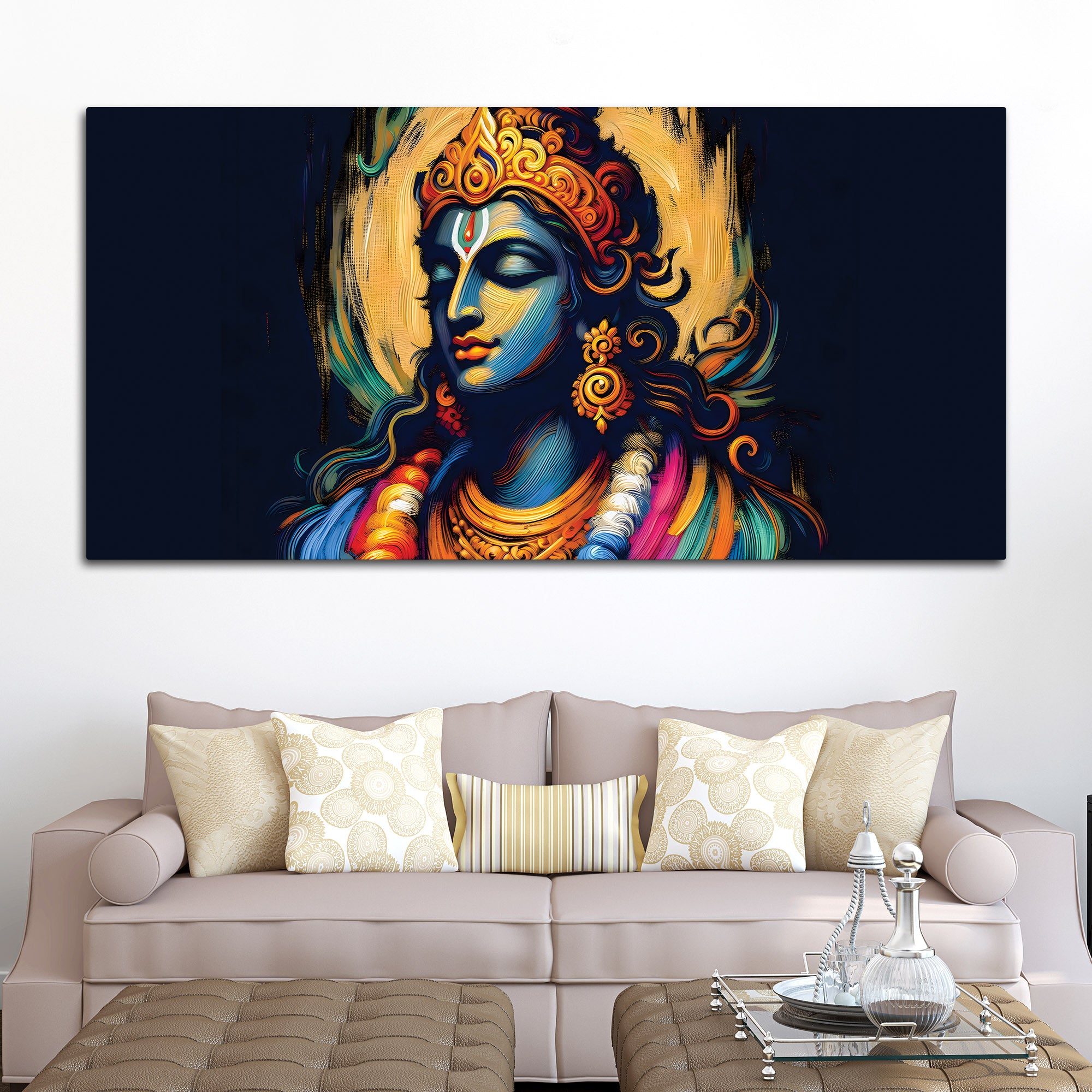 Krishna Calm Face Spiritual Painting