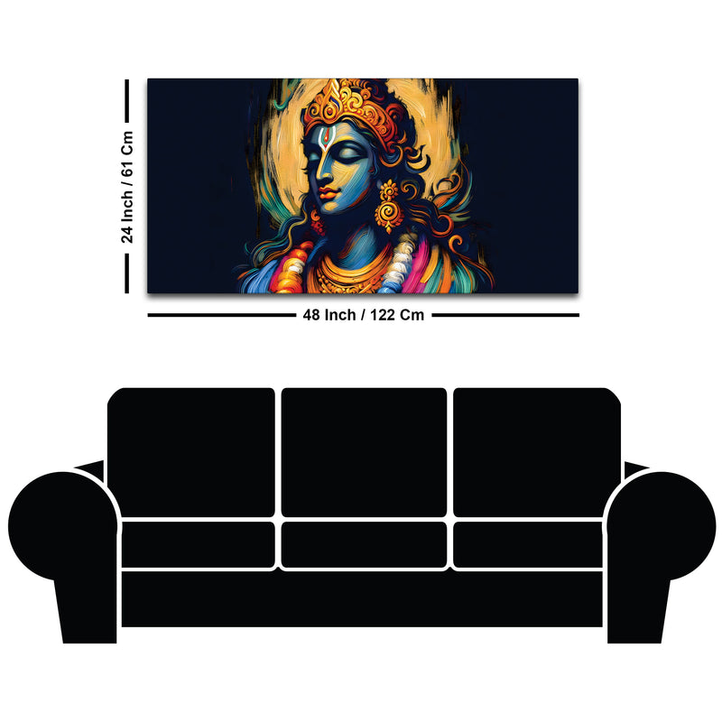 Krishna Calm Face Spiritual Painting