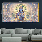 Krishna Divine Aura Crystal Glass Painting for Home Decoration