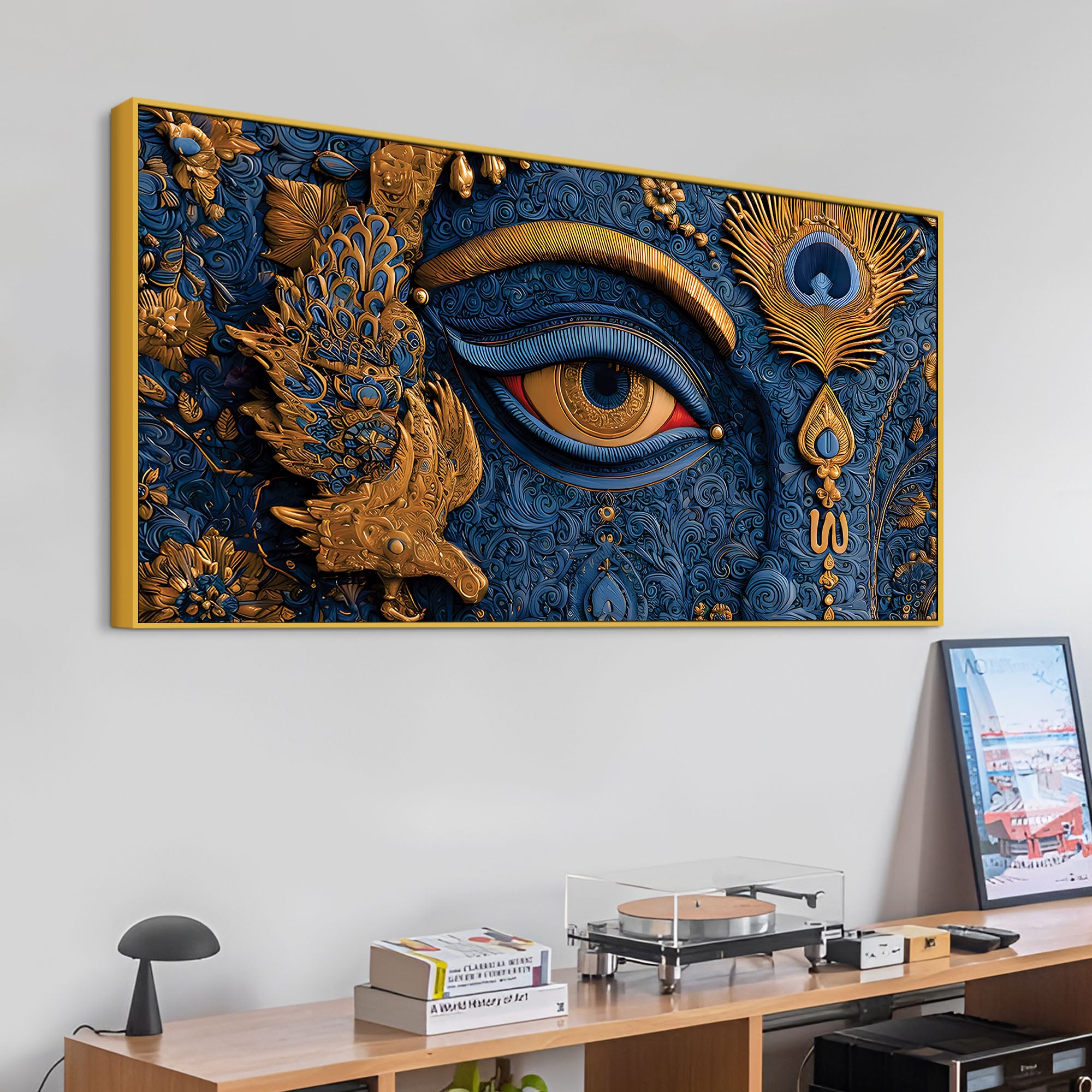 Krishna Divine Eye Spiritual Painting for Decoration