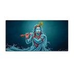 Krishna Flute Elegant Canvas Wall Painting for Wall Decoration