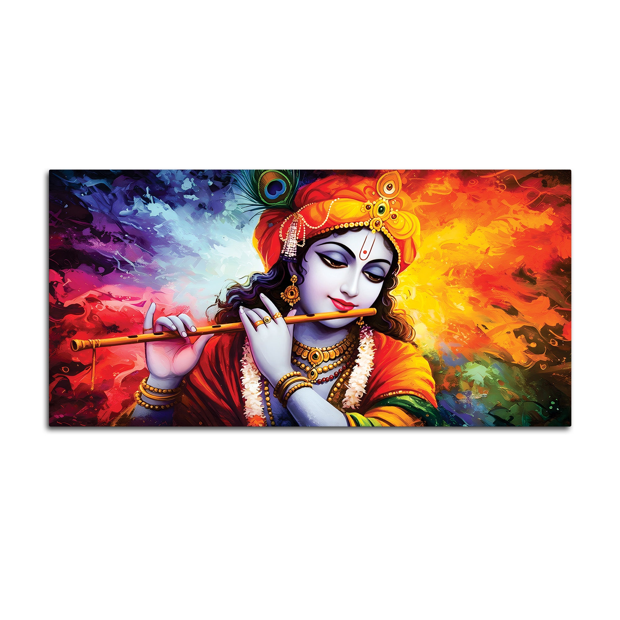 Krishna Flute Vibrant Color Wall Painting
