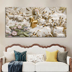 Krishna Gopal in Vrindavan with cows 3D Canvas Wall Painting