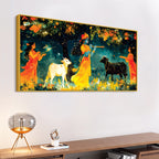 Krishna Gopi Devotional Painting