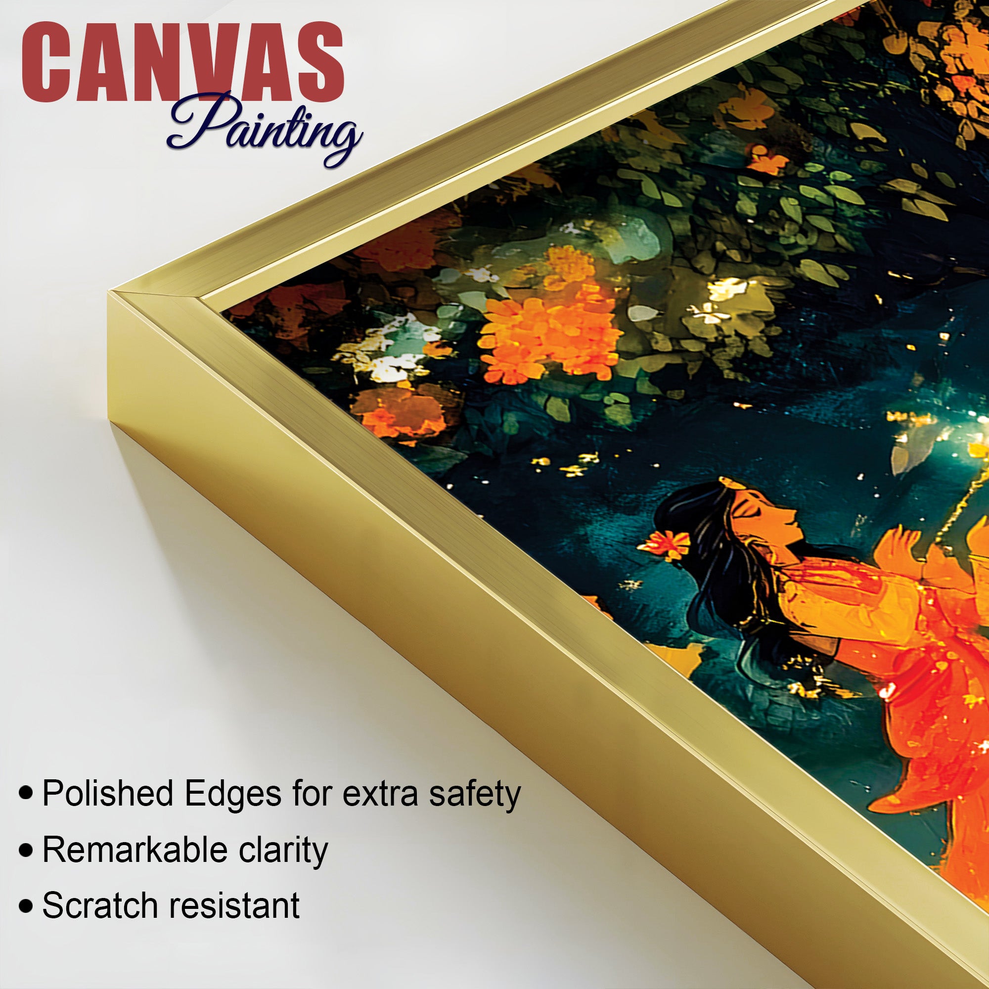 Krishna Gopi Devotional Painting