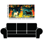 Krishna Gopi Devotional Painting