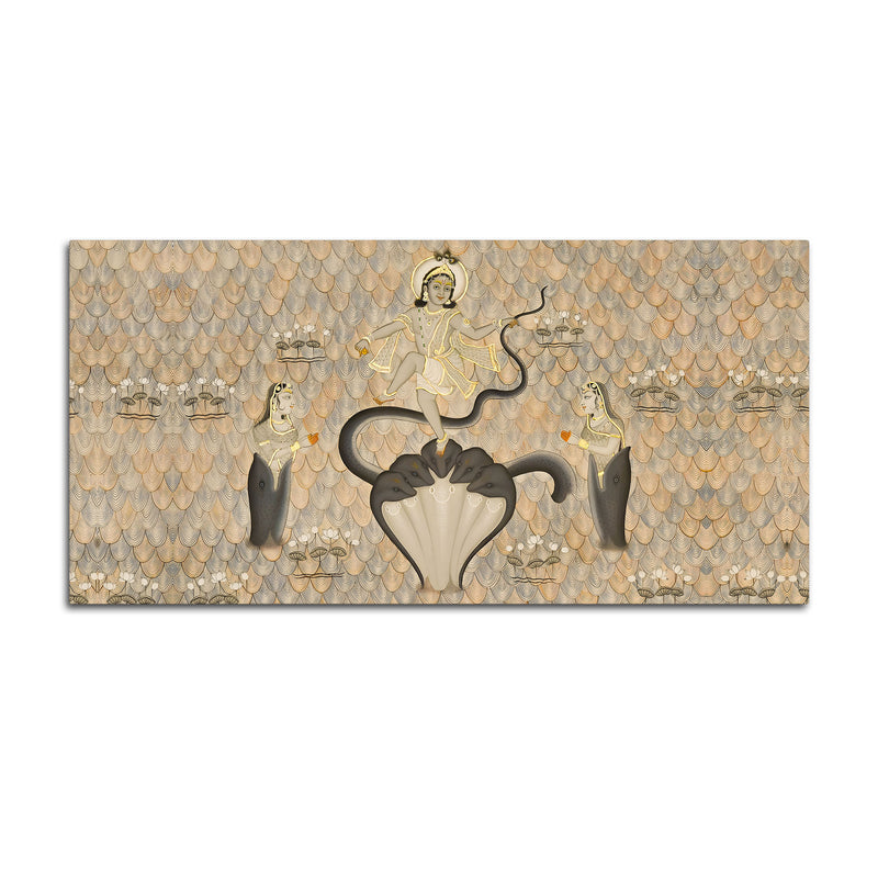 Krishna Kaliya Naag Leela Canvas Wall Painting – Lord Krishna Art