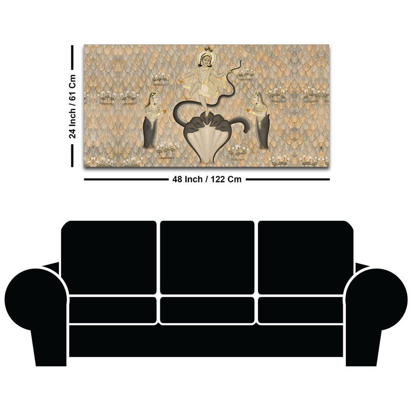 Krishna Kaliya Naag Leela Canvas Wall Painting – Lord Krishna Art