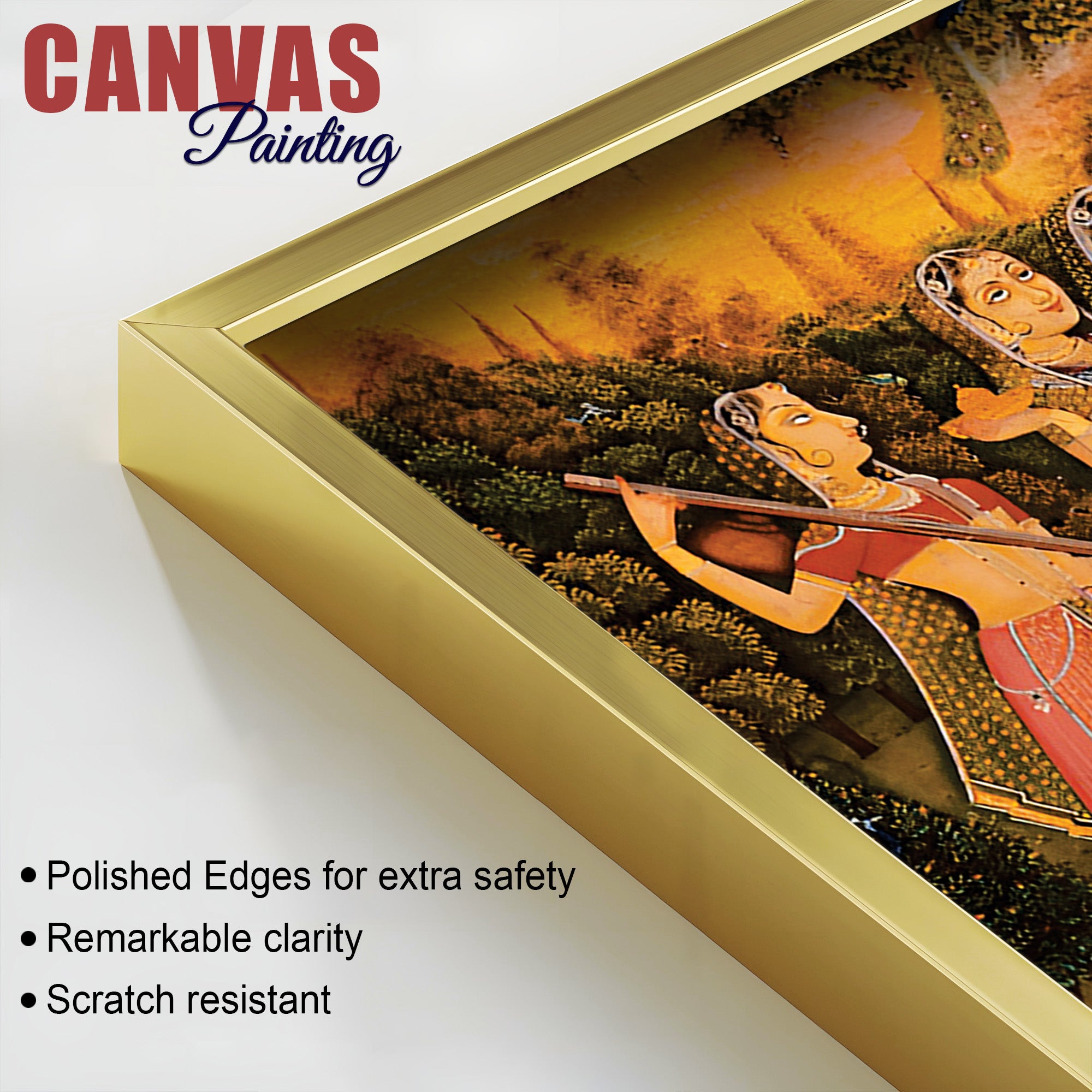 Krishna Playing Flute with Gopis Pichwai Art Painting