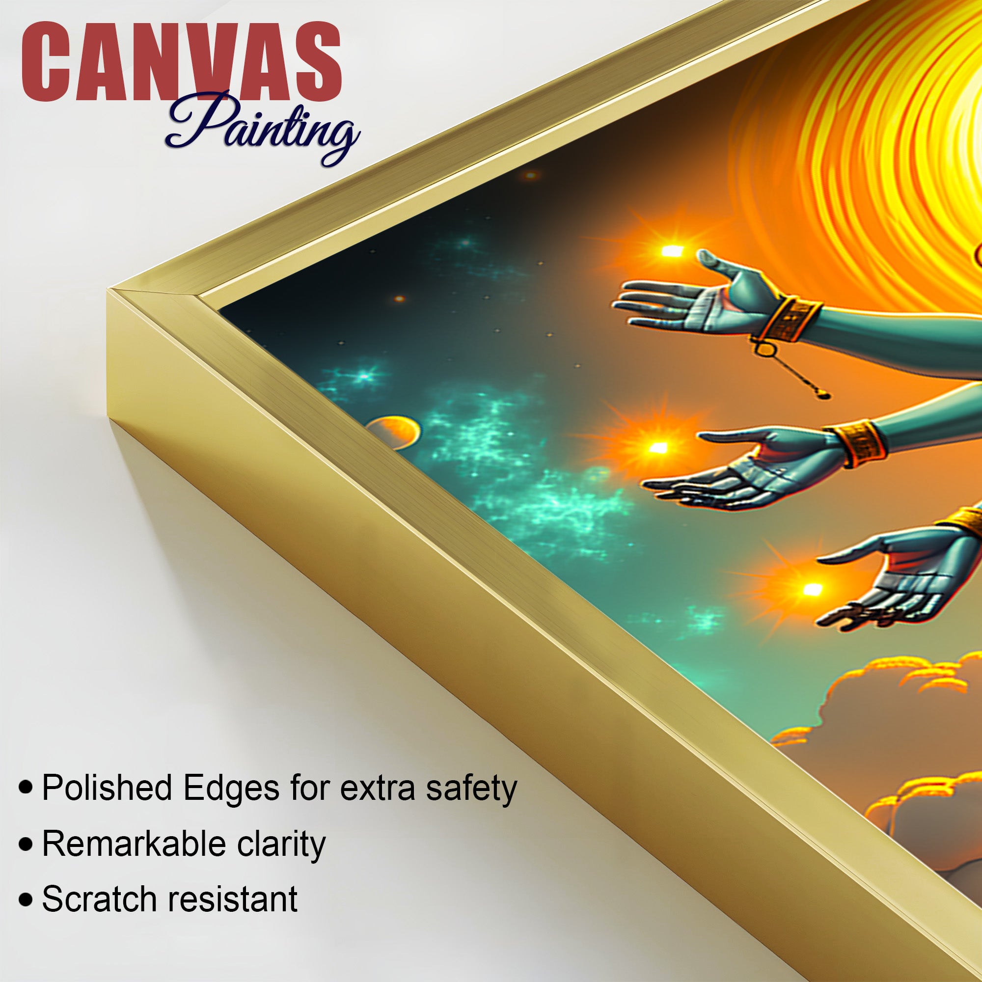 Krishna Powerful Vishwaroop Avatar Canvas Wall Painting