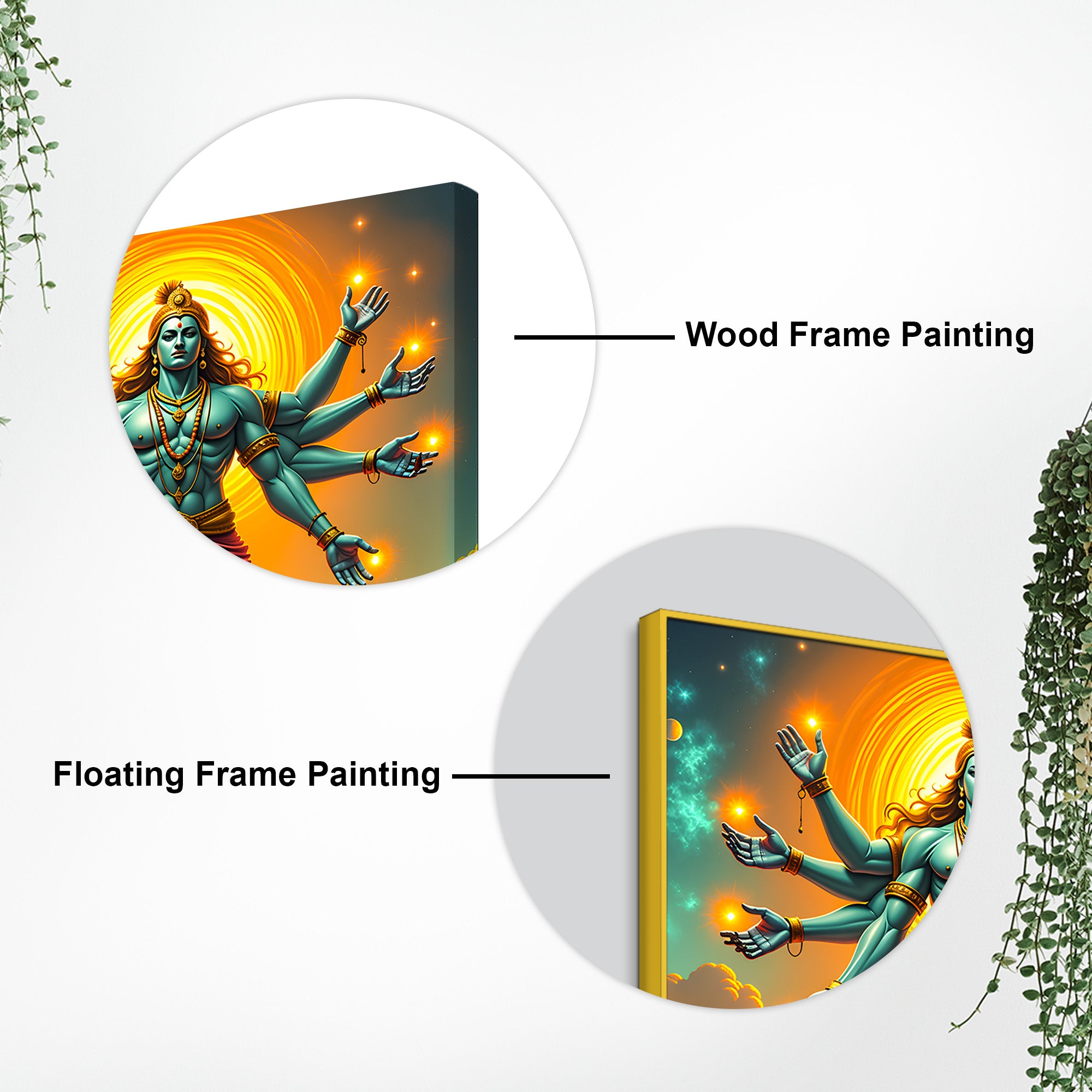 Krishna Powerful Vishwaroop Avatar Canvas Wall Painting