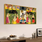 Krishna Raas Leela Painting with Gopis Pichwai Art Painting