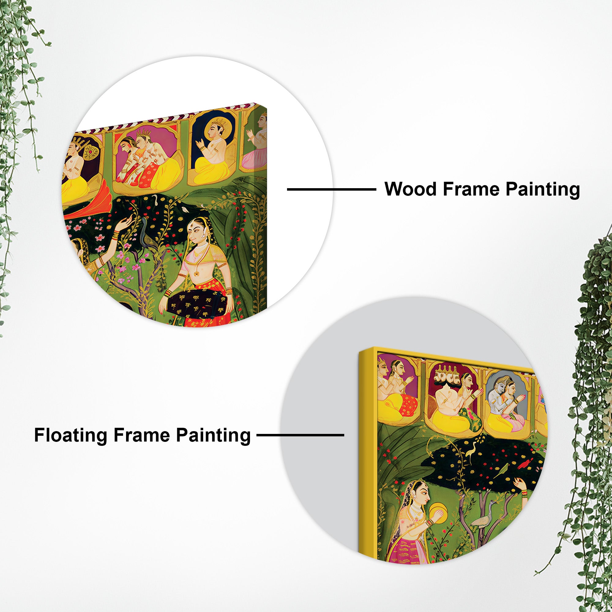 Krishna Raas Leela Painting with Gopis Pichwai Art Painting