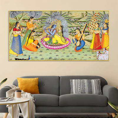 Krishna Raas Leela Pichwai Premium Wall Painting