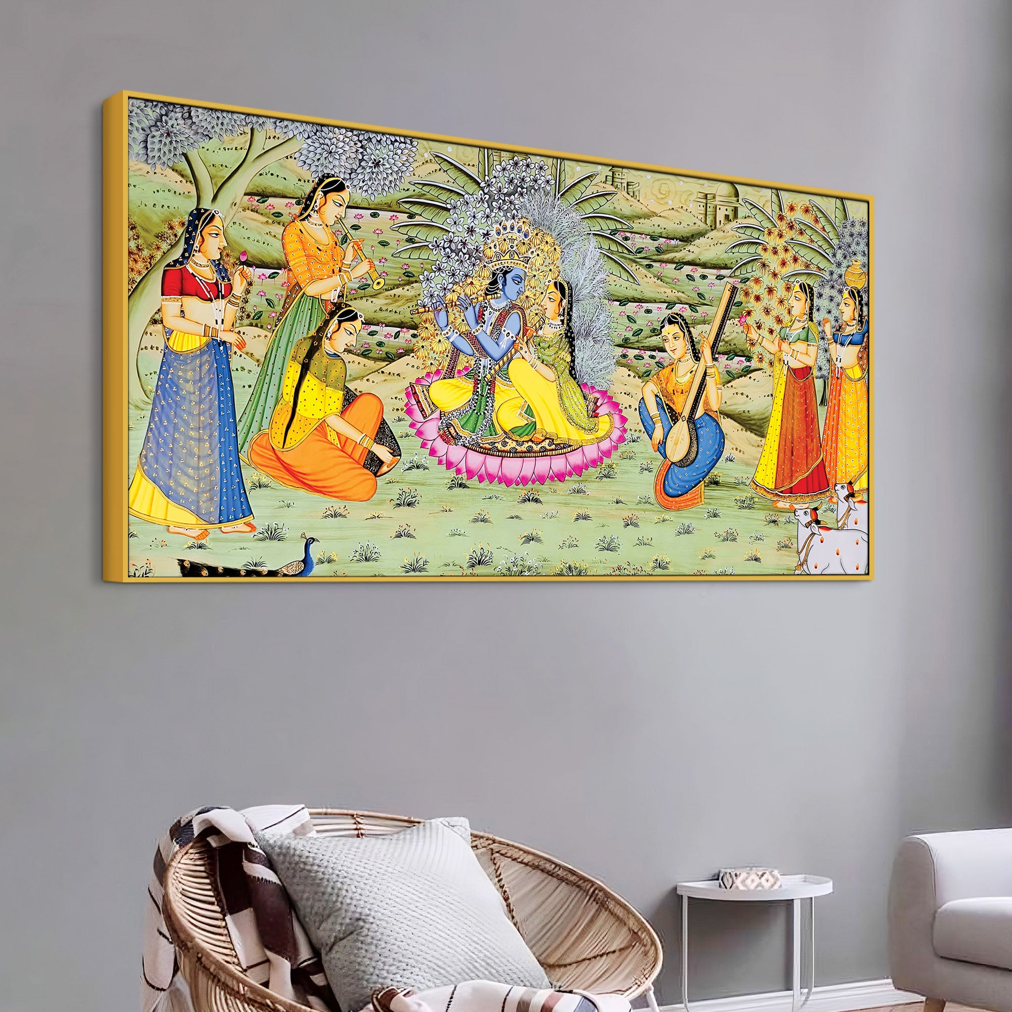 Krishna Raas Leela Pichwai Premium Wall Painting