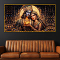 Krishna Radha Luxury Spiritual Wall Crystal Glass Painting