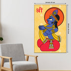 Krishna Religious Canvas Painting | Hindu Spiritual Wall Art