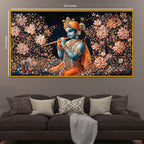 Krishna Royal Look Crystal Glass Painting for Interior Décor