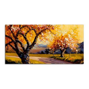 Landscape Canvas Wall Painting of Autumn Beautiful Tree