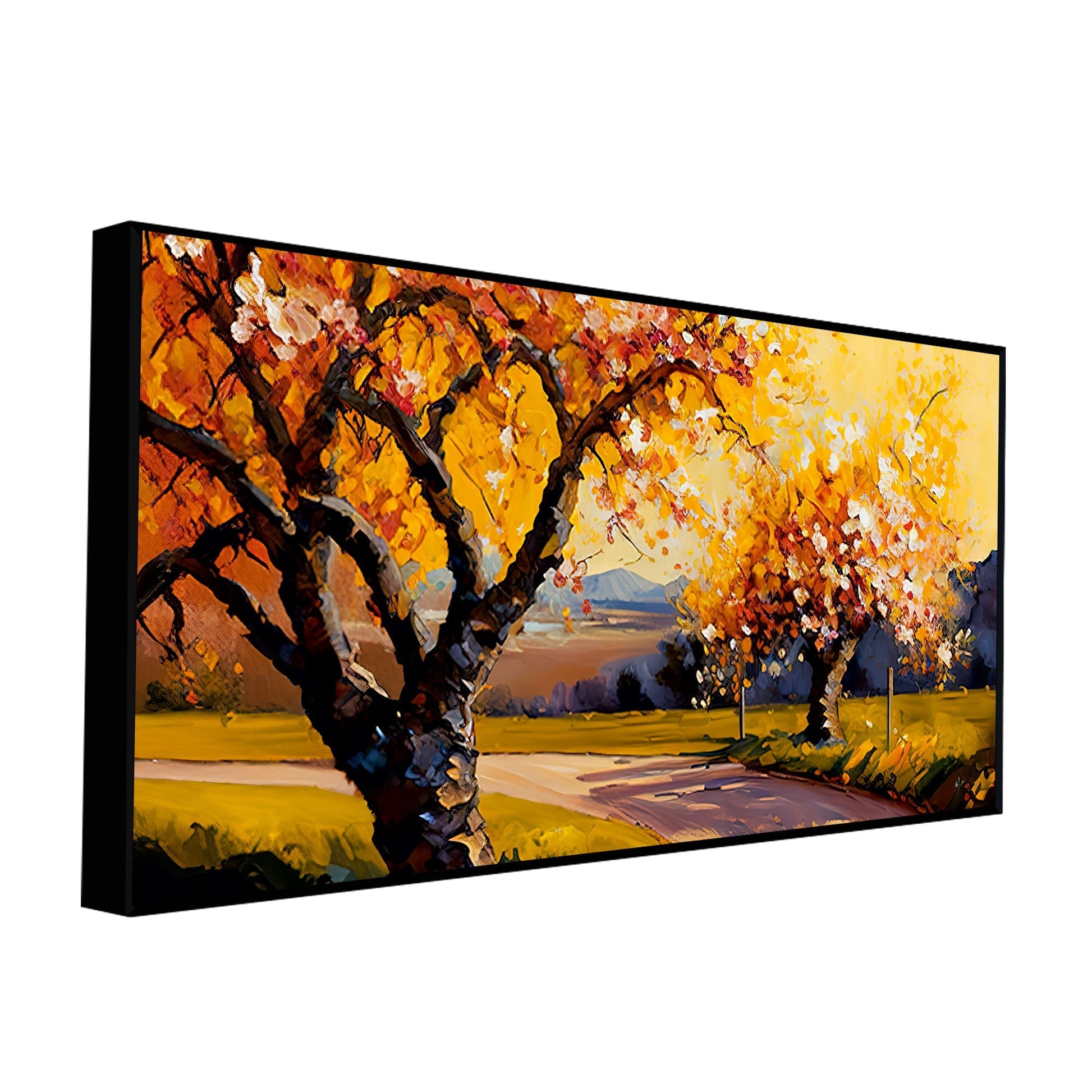 Landscape Canvas Wall Painting of Autumn Beautiful Tree