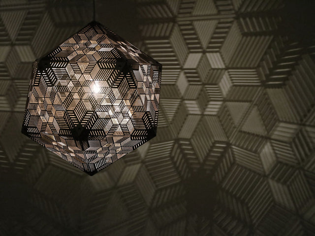 Laser-Cut Hanging Shadow Lamp