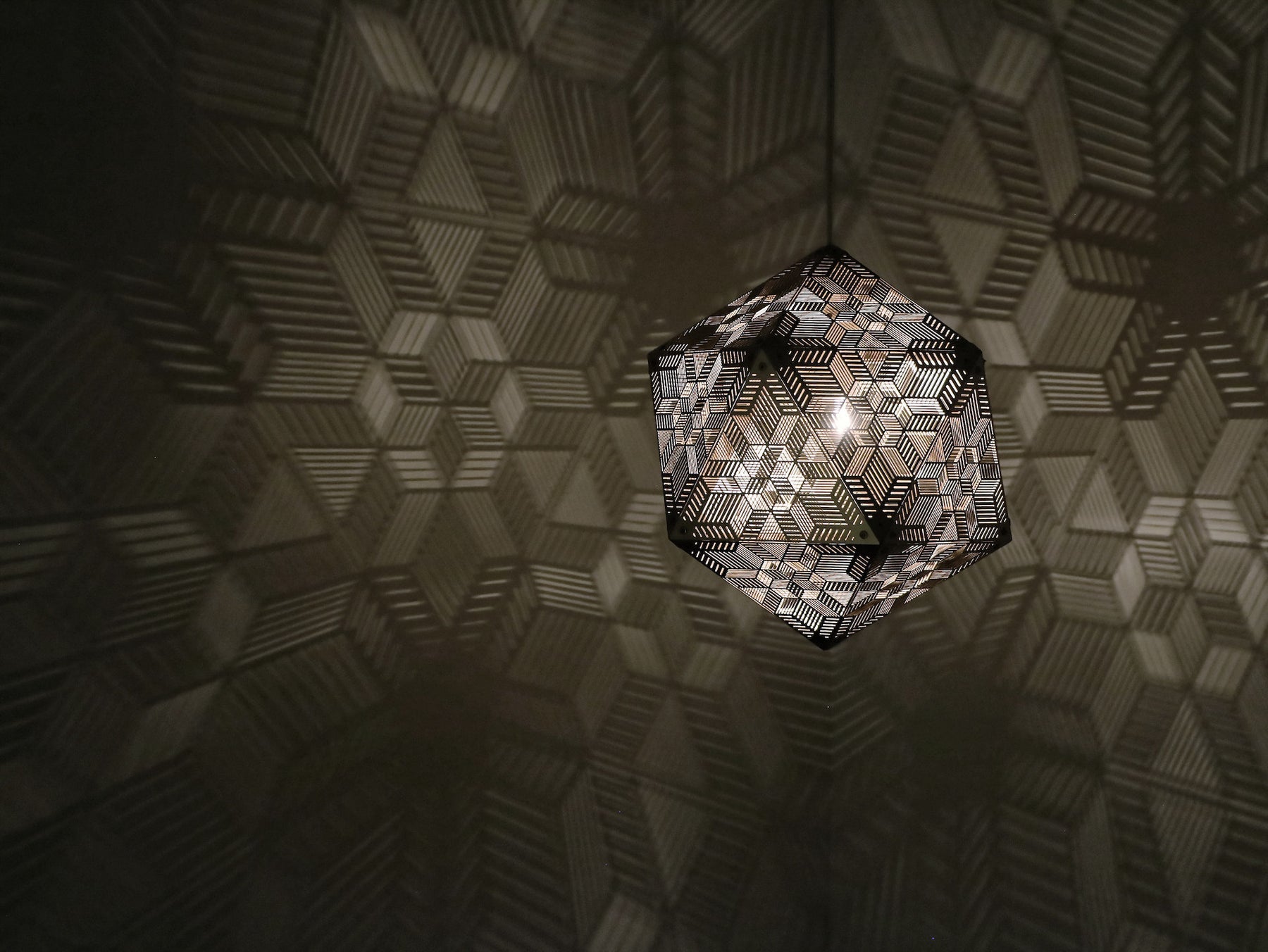 Laser-Cut Hanging Shadow Lamp
