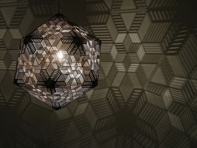 Laser-Cut Hanging Shadow Lamp