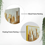 Lavish Golden Cityscape Abstract Canvas Wall Painting for Home & Office