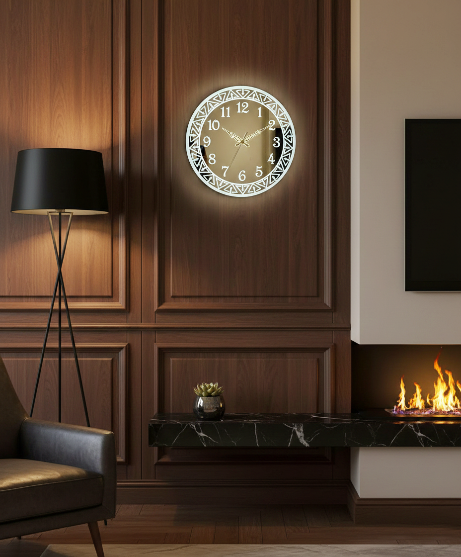 LED Mirror Wall Clock | Modern Designer Decorative Clock for Home & Office