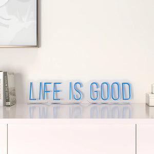 Life is Good Text Neon LED Light